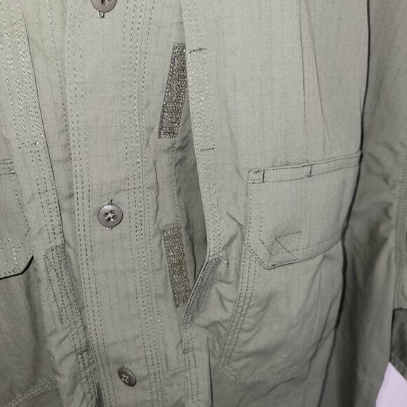 5.11 tactical series men shirt size xl ripstop 72158 olive green Vented Read - Picture 5 of 11